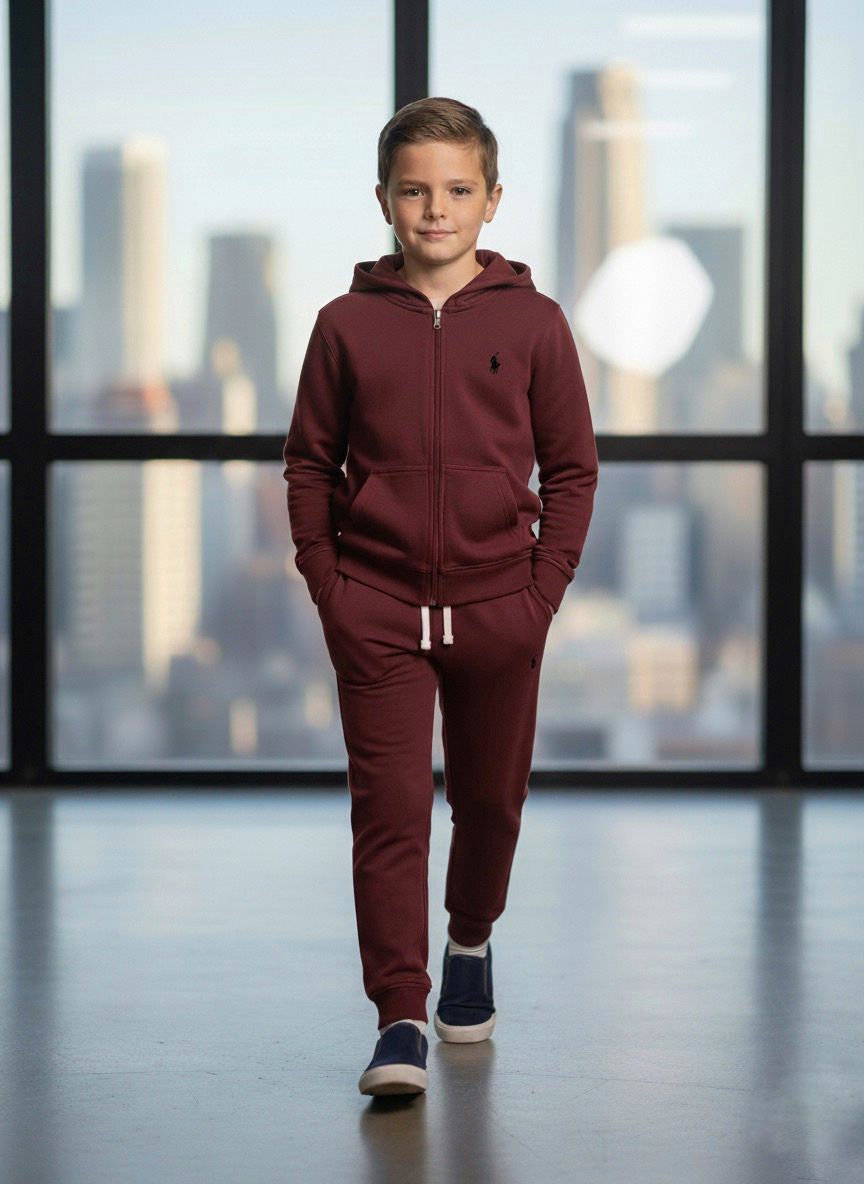 Kid’s Premium Ralph Lauren Polo Big Pony Embroidery logo Jogger Set