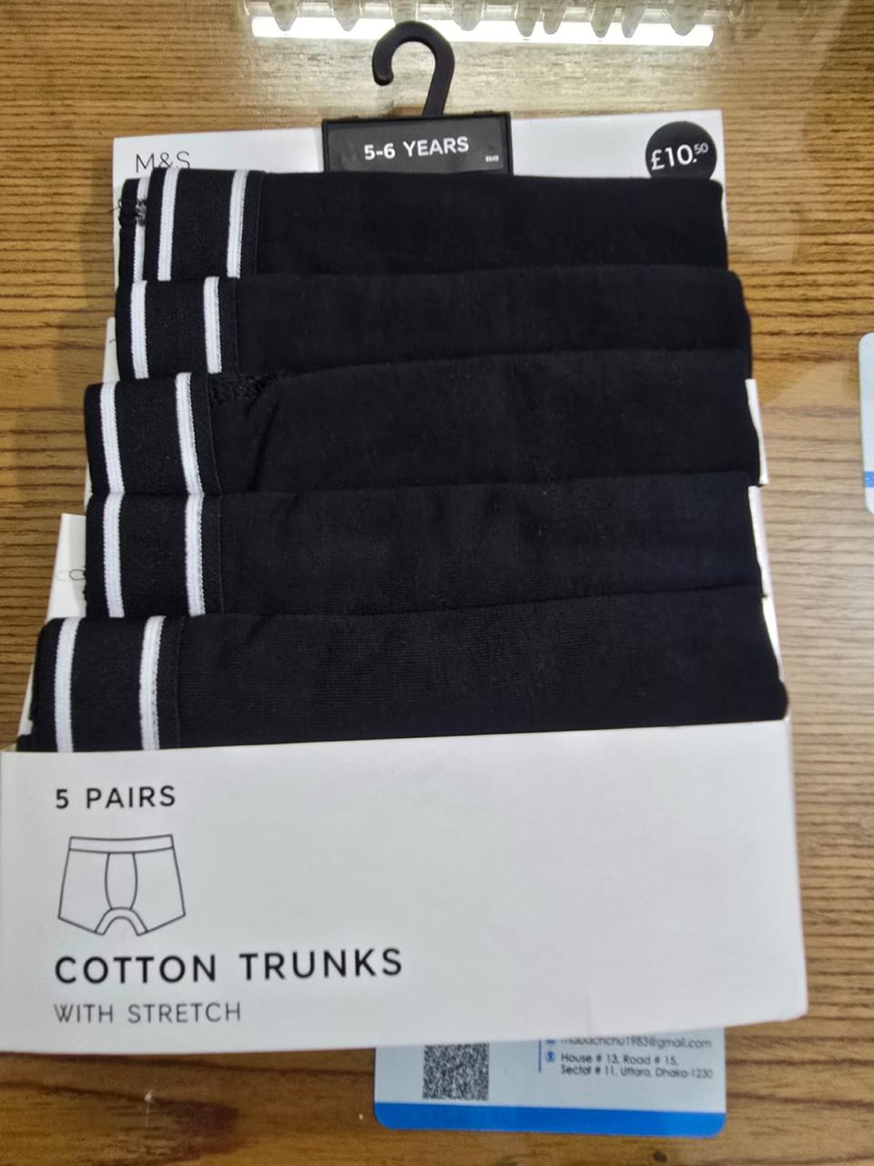 Boys Fancy Cotton Trunks